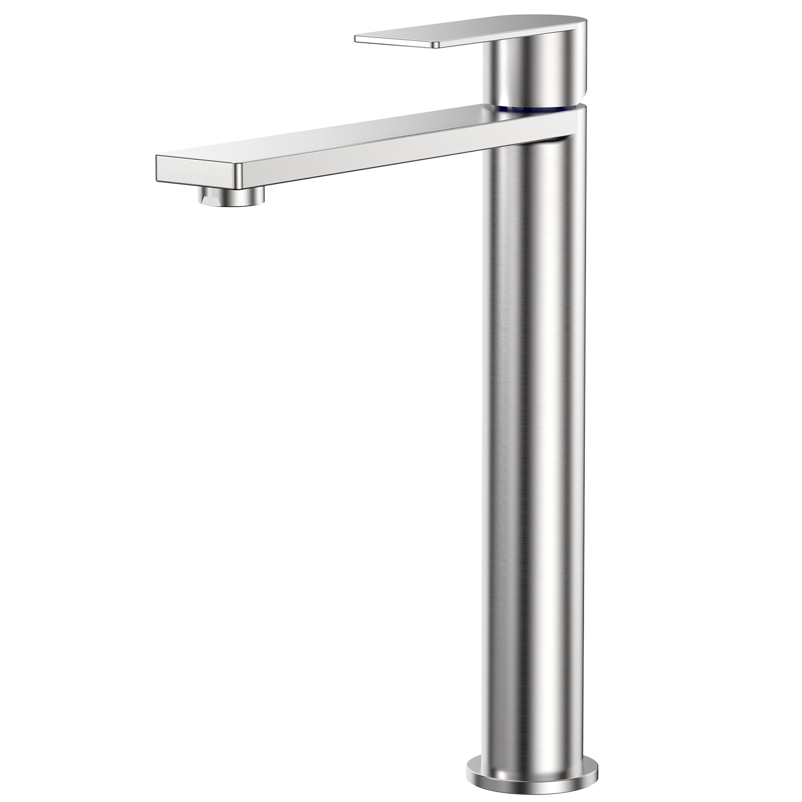 CECIPA Wasserhahn Bad Hoch, Edelstahl Waschtischarmatur Auslaufhöhe 247MM