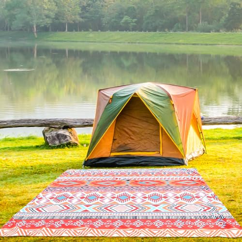 Image of WIWIGO Beach Blanket Waterproof Sandproof Beach Mat 79 inch X 83 inch /10'x9'for 2-8 Adults Quick Drying Outdoor Picnic Mat Beach Accessories for Travel, Camping, Hiking