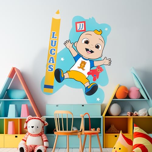 Vinilo Decorativo Infantil CoComelon Personalizable