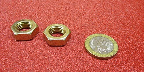 Grade 8 Zinc Yellow Chromate Plated Hex Nuts 7/16"-20 Thread x 11/16" W x 1/4" H 25 Pcs