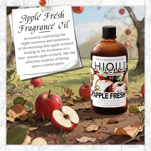 Image of HIQILI Apple Fresh Fragrance Oil for Candle & Soap Making - 5.07 Fl Oz