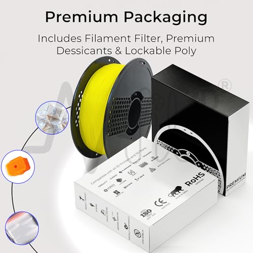 Image of NFIL3D 1KG Net Rpla Yellow 3D Printer Filament | Filaments for 3D Printer| 1.75mm| Accuracy - + /- 0.015mm | 1000g 3D Filament, 250g Spool & 350g Packaging Weight (Total Weight 1.6KG)