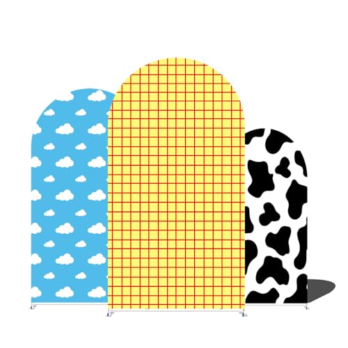 Toile de fond imprimé vache pour anniversaire enfant et arche de décoration de goûter en intérieur