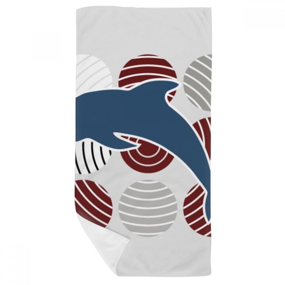 Serviette de bain doux dauphin multicolore 35x70cm essuie-mains