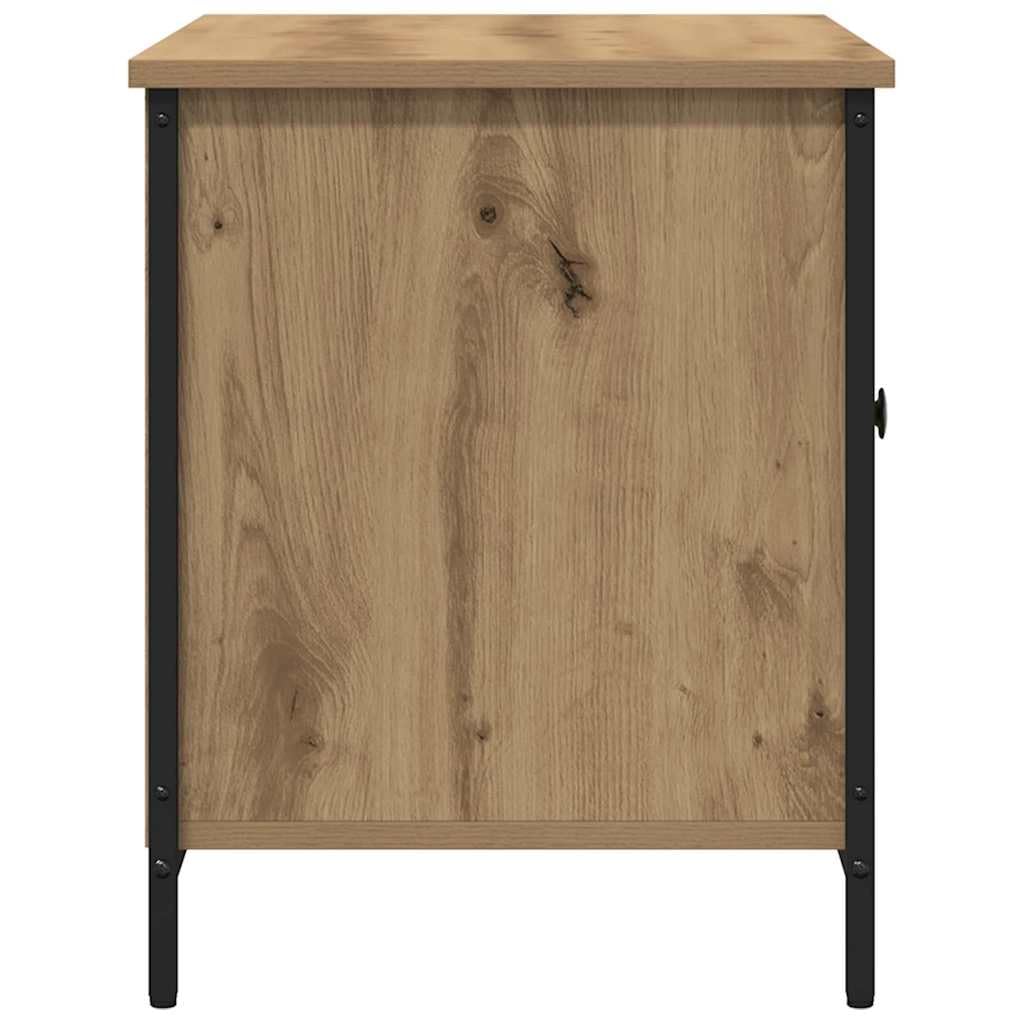 vidaXL Meuble TV chêne Artisanal 80 x 40 x 50 cm Bois d'ingénierie, Meuble TV Moderne, Console rectangulaire, Bois, élégant, rangements, Solution Parfaite pour Votre Salon