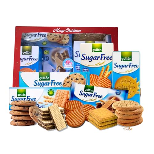 Sugar Free Biscuit Christmas Snack Or Dessert Gift Box Including Sugar-Free Shortbreads And Cookies | Fantastic Gift For Diabetics Both Men And Women