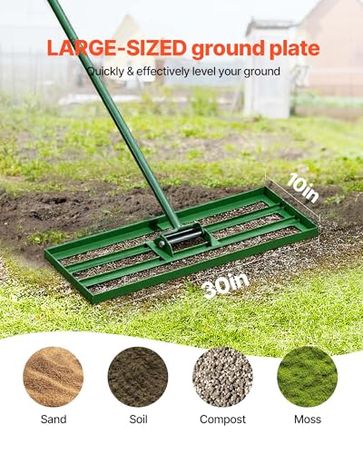 Rastrillo nivelador para césped VEVOR 30x10 pulgadas miniatura 2