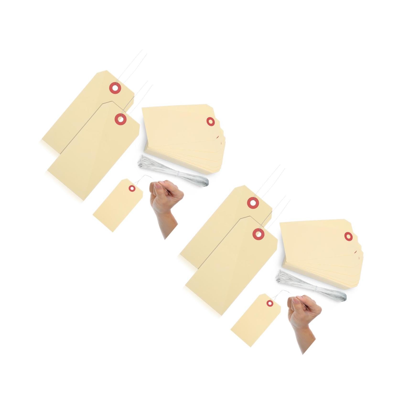 SOLUSTRE 200stücke Tags Mit Eisenringen Blanko Versandetiketten Für Verpackung Und Versand Für Organisation Und Beschriftung