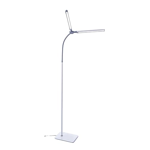 DuoLamp Floor LED Lamp - 6,000K Daylight, 2,090 Lux at
