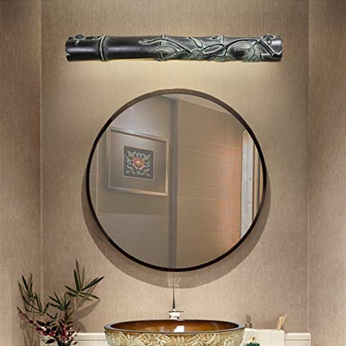 Miroir salle de bains LED antique avec applique murale décorative argent