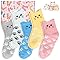 KOOOGEAR Cat Socks Christmas Gifts for Kids Girls,5 Pairs Cute Cotton Cat Socks Funny Novelty Animal Sock Lovers Xmas Gifts for Kids Teenage Girls (UK, Age, 9 Years, 12 Years, Regular)