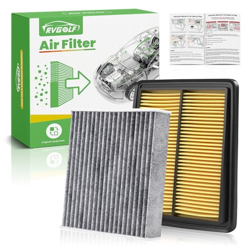 RVgolf Engine+Cabin Air Filters Fit for Nissan Rogue 2014-2020 Rogue Sport 2017-2022 Qashqai 2017-2022 Engine Air Filter Replacement Air Filter With Activated Carbon# CF11854 CA11858