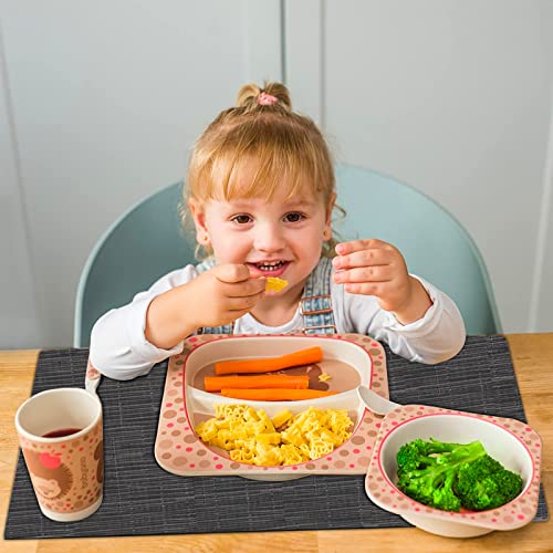 HIUOUIH Tischsets Abwaschbar 6 Stück, Platzsets Abwaschbar aus PVC 45 x 30 cm, rutschfeste Platzdeckchen für Esstisch und Küche… – Ansicht 6