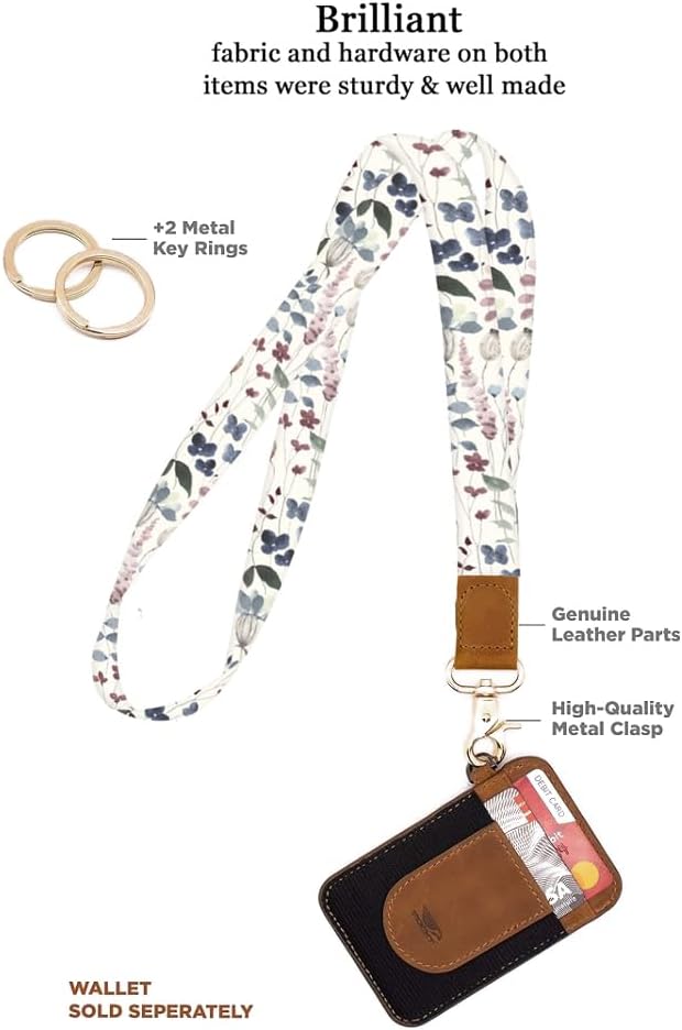 Miniatura 5 de NUGGHU Cordones para llaves, llavero largo duradero para mujeres y hombres, lindo cordón para el cuello para soporte de tarjetas de identificación,