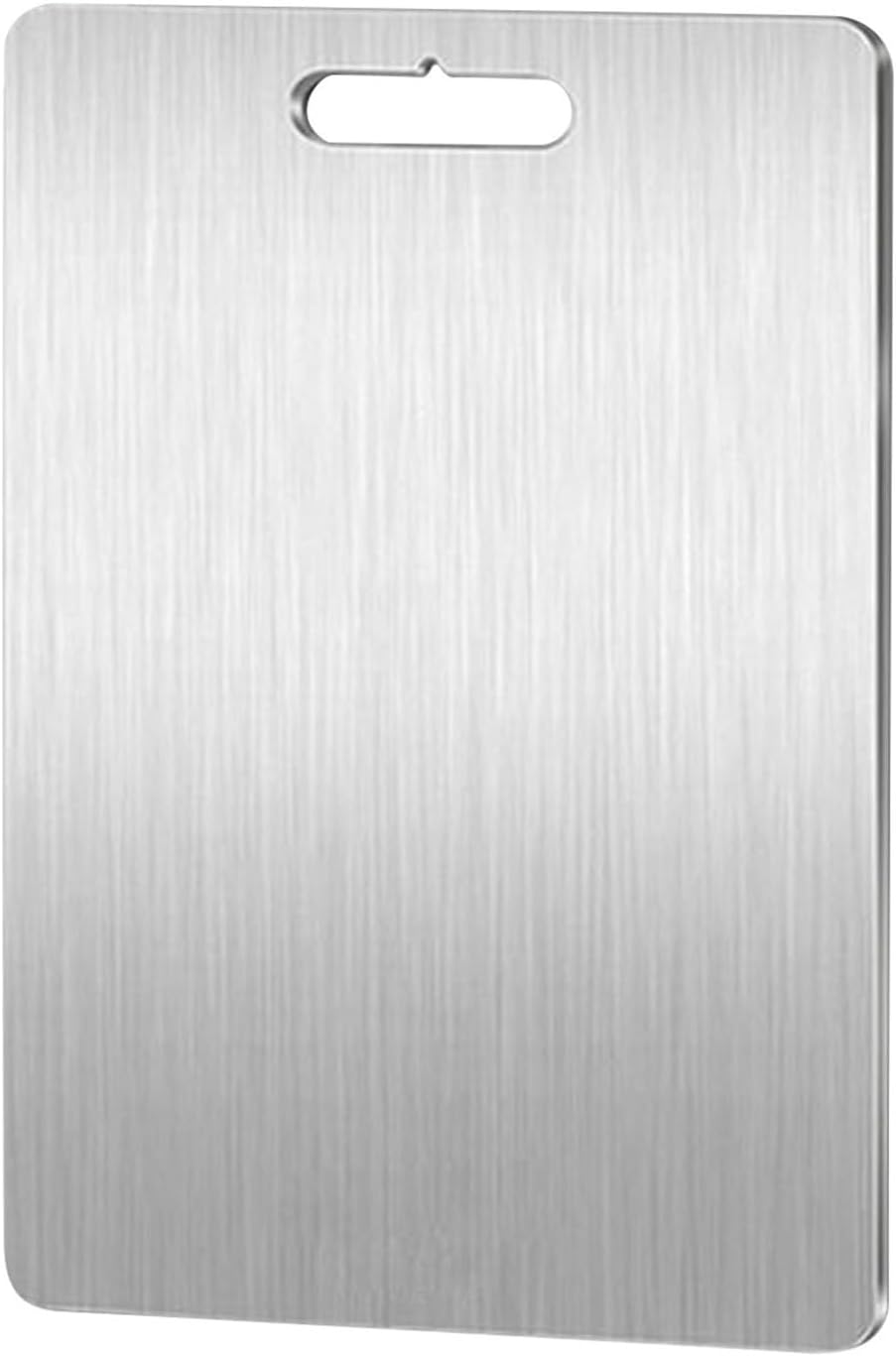 Titanium Cutting Board – Stainless Steel Cutting Board for Kitchen, 304 Chopping Board Food-Grade for Meat, Fruit, Vegetables, Dishwasher Safe, Large Size 18” x 11.8” 1.2mm Can Be Hung (B)
