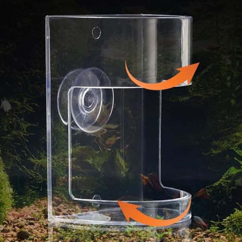 Image of Fish Feeder Oval Back Flat Automatic Feeders Reduced Filter Clogging Tank Suitable for All Kinds of Food Tank Accessories