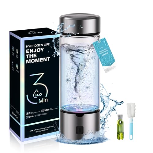 XSWCCJJ Nuova bottiglia di idrogeno 【Tecnologia SPE di seconda generazione】 3000PPB Hydrogen Water Bottle con tecnologia TOP SPE PEM, trattamento dell'acqua in 3 minuti 450 m