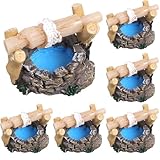 Miniatura decorativa para pozo de agua: escultura de resina con técnica realista, resistente a arañazos y a la decoloración. ideal para decorar pequeños terrarios o pozos