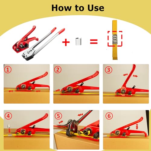 Auxdee 2002 Heavy Duty Packaging Banding Strapping Kit, 4 In 1 Pallet Strapping Kit thumb #7