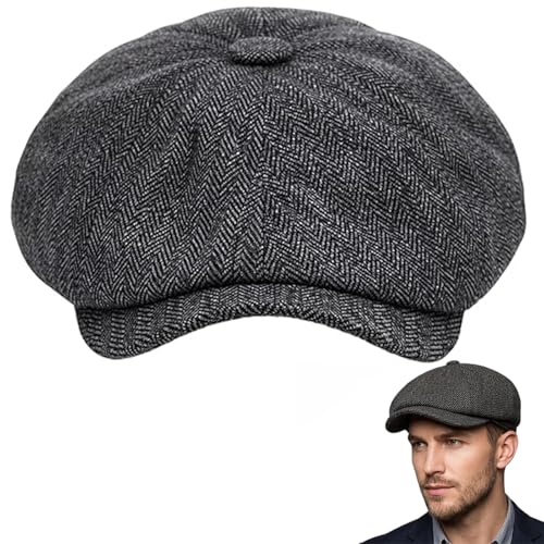 Flat Cap Peaky Blinders Hat for Men Black Mens Cap Flat Cap for Men