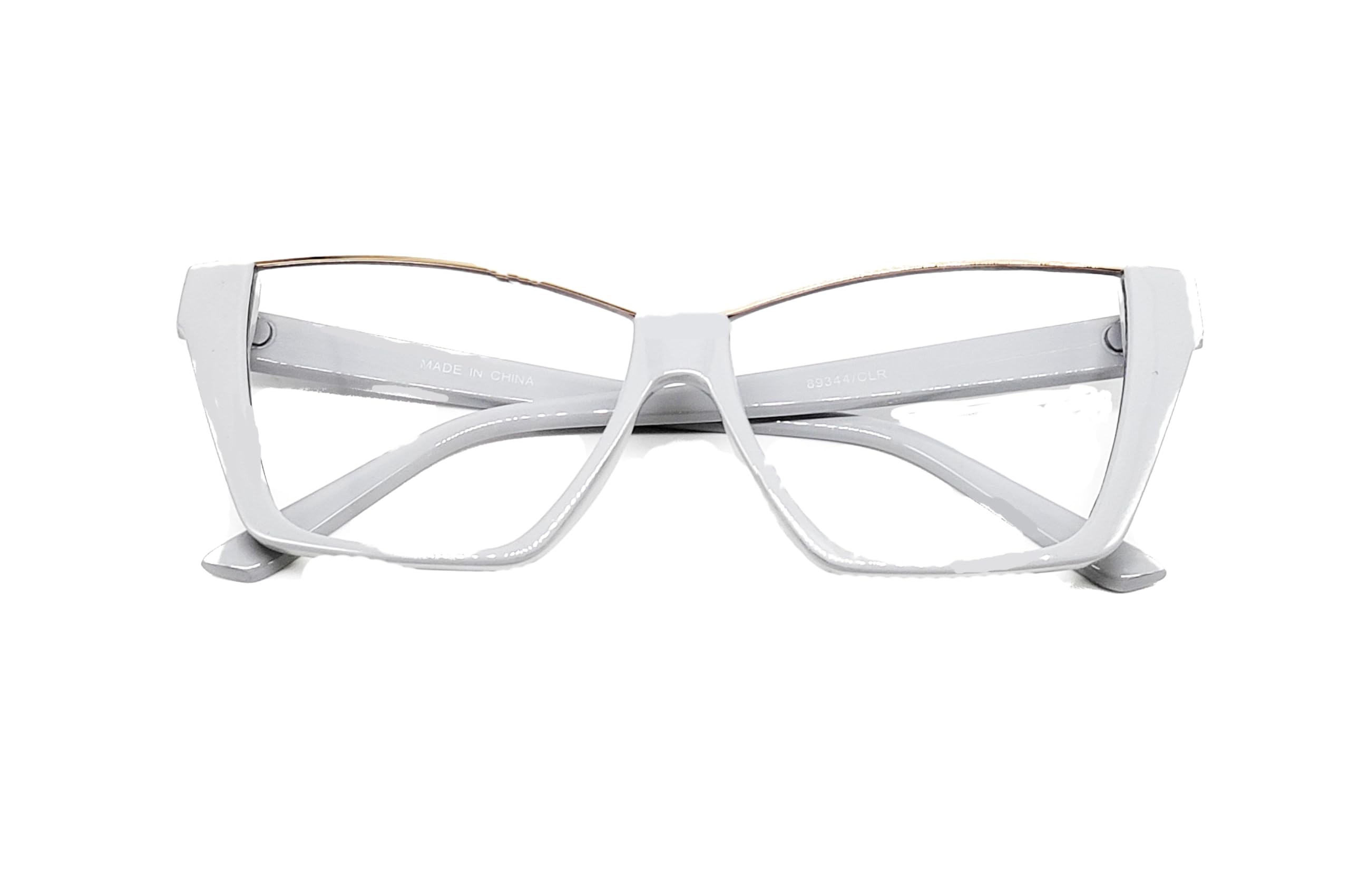 Hot Trendz Oversized Retro Cateye Clear Lens EYE GLASSES Huge Big Frame Women (grey)