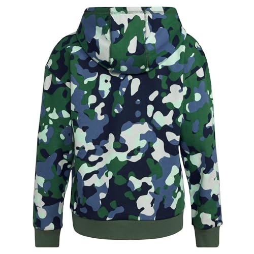 adidas Boy's Camo All Over Print Hooded Pullover (Big Kids) Navy/Green XL (18-20 Big Kids)2