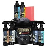 AutoFresh Autopflegeset 9-teilig - Auto Reinigungsset für Innen & Außen - Inkl. Felgenreiniger,...