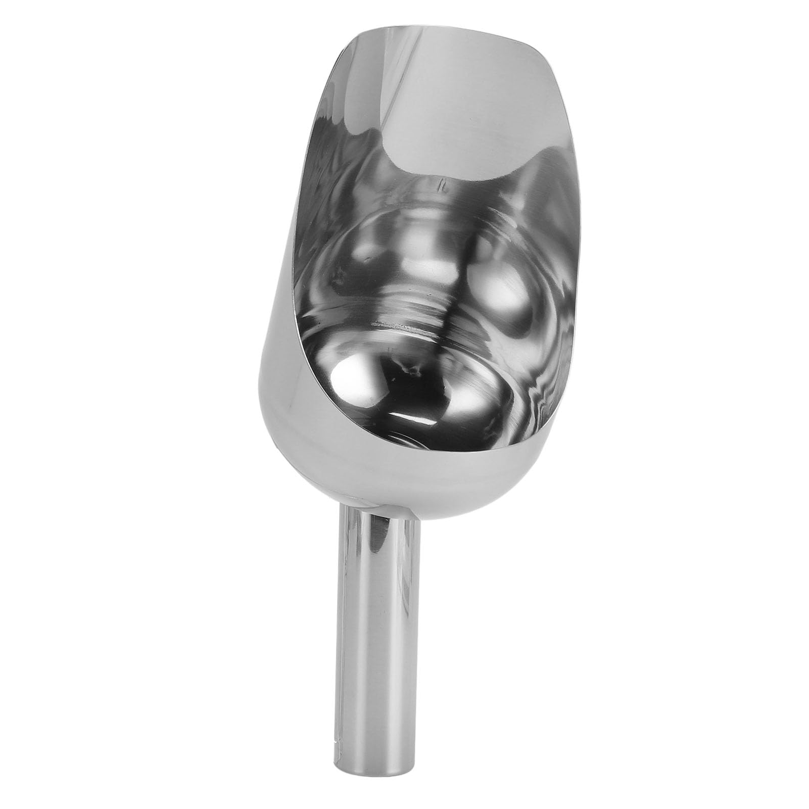 Cuillère à glace en acier inoxydable de grande capacité, cuillère à riz semi-circulaire polie pour fête en plein air à la maison