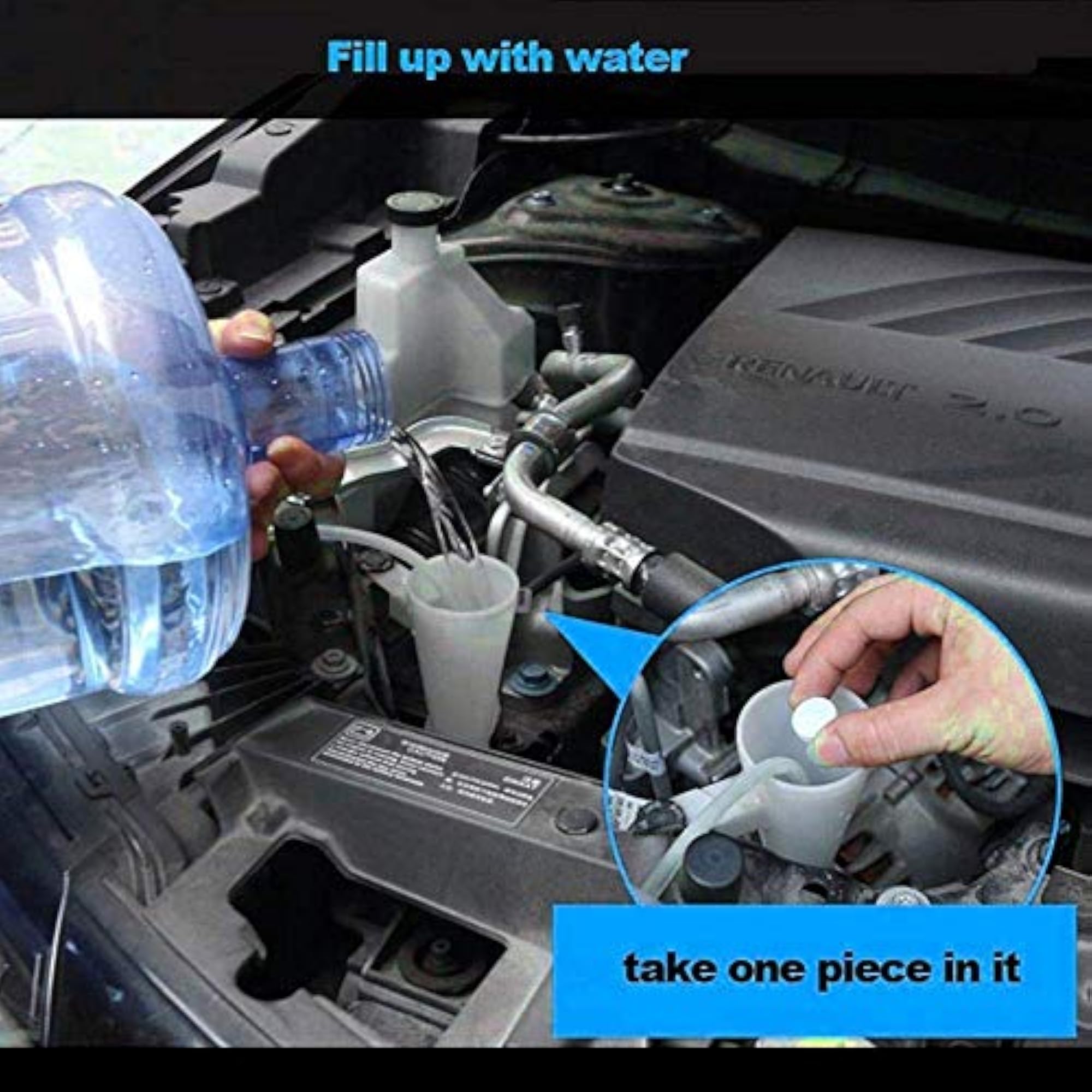 Effervescent Tablets for Car Windshield Cleaning