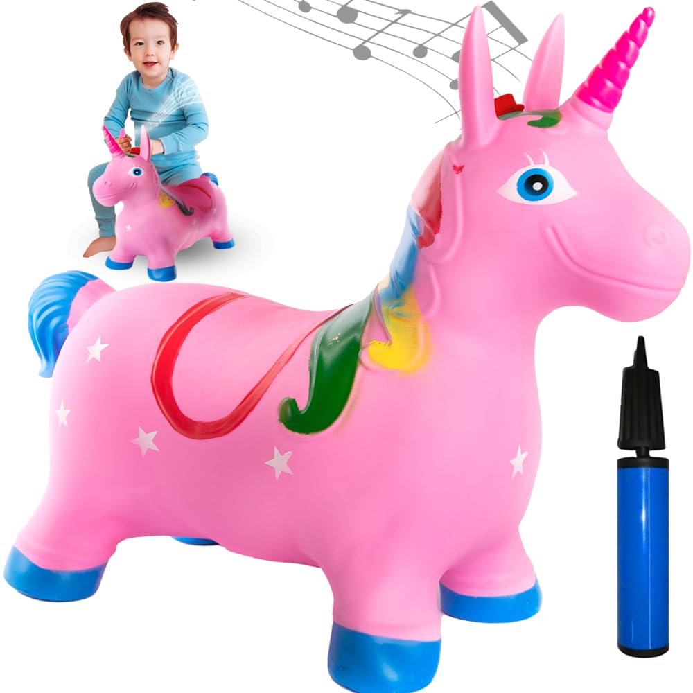 Hopping Horse, iPlay, iLearn caballo saltarín, inflable, juguetes de felpa de caballo para cabalgar, con bomba (marrón Hopping Horse, iPlay, iLearn caballo saltarín, inflable, juguetes de felpa de caballo para cabalgar, con bomba (marrón