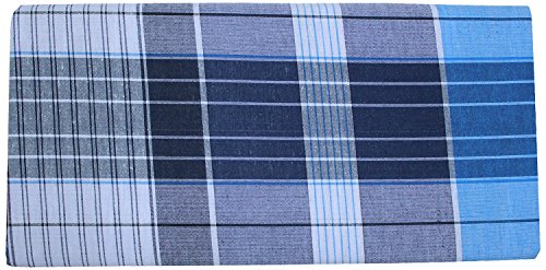 Image of Weavers Villa Men's Mixed Cotton Unstitched Lungi | Soft Breathable Traditional Daily Wear for Men