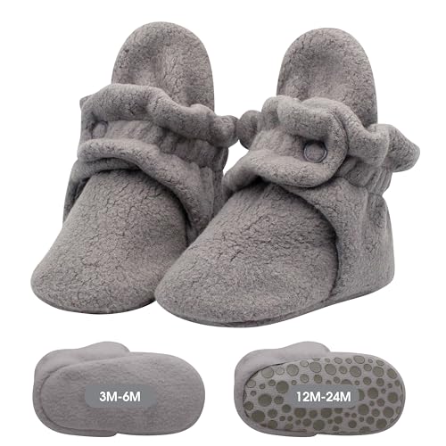 Zutano Cozie Fleece Baby Booties, Unisex Baby Shoes for...