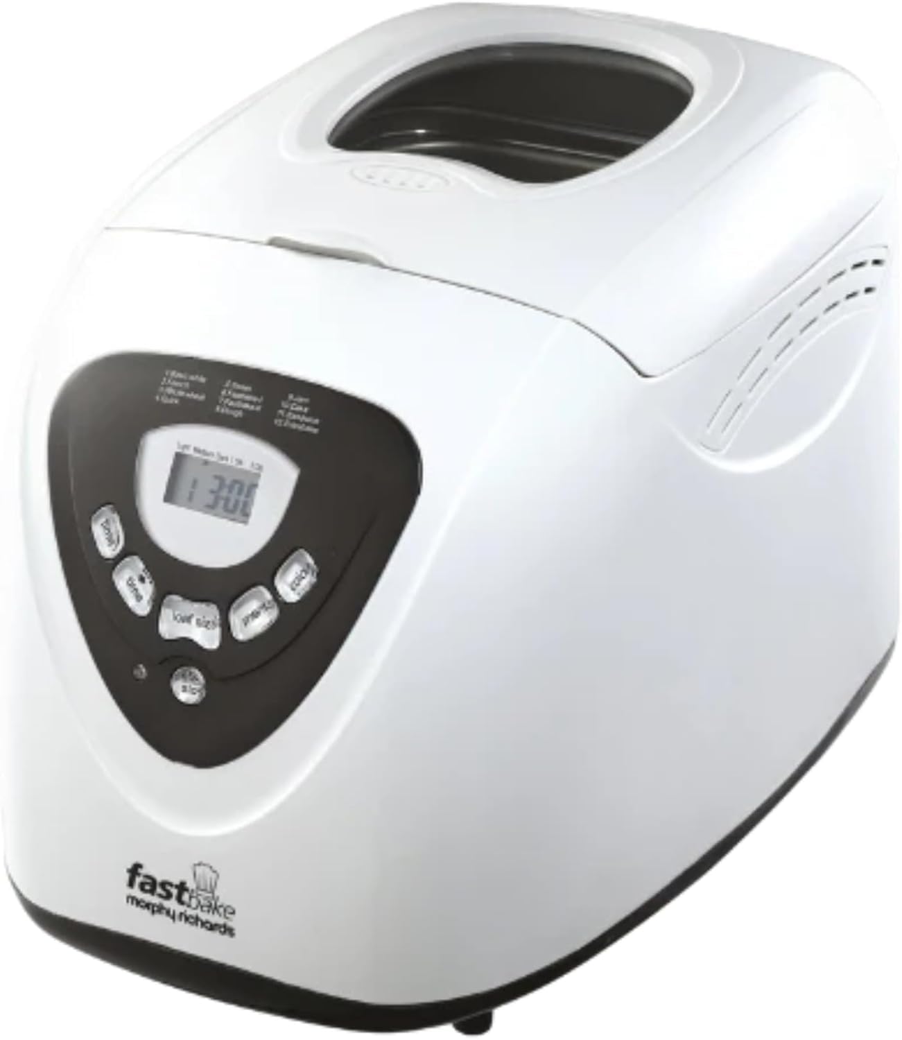 Fastbake Breadmaker, 12 Programmes, 1.5lb, 2lb Loaf Sizes, 13 Hour Delay Timer, Keep Warm, 48281, White