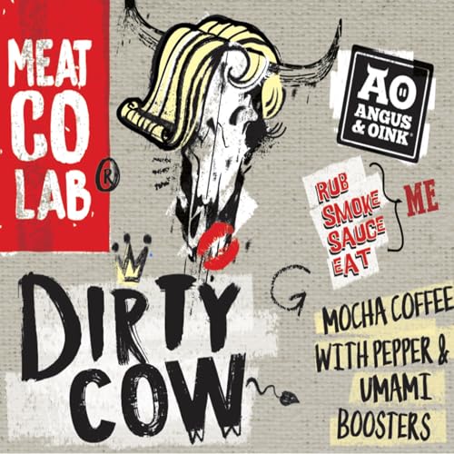 DIRTY COW BEEF BBQ RUB | Maximum Crustal Distortion & Super Bark Power | Perfect for Brisket & Beef Ribs | Fresh Coffee, Javanese Sugar, Chipotle & More | GLUTEN FREE | Unmatched Flavor Force | 220g