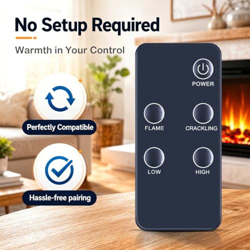 Mando para calefactor PuraFlame EF302A 3D para controlar el calor desde el sofá de casa 5