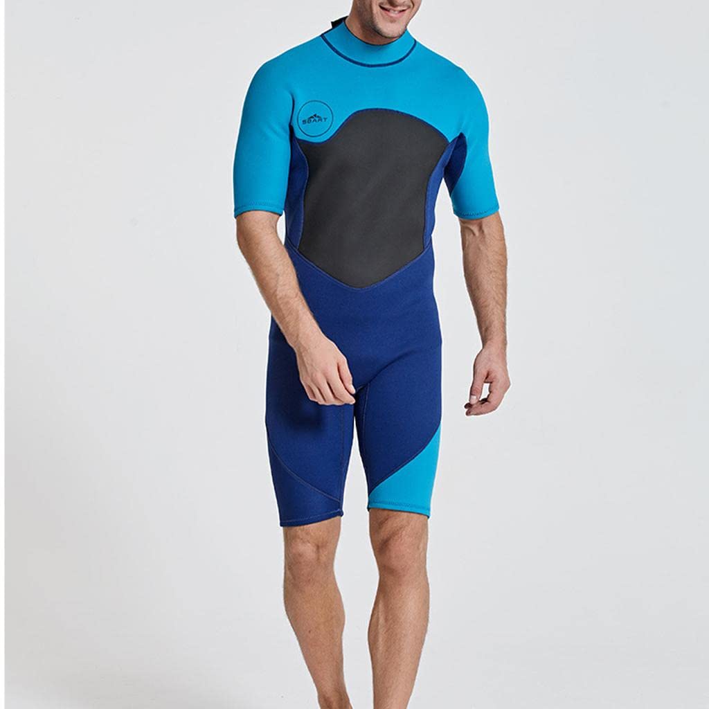 ubersweet Ubersweet® Mens 2mm Shorty Wetsuit Diving Snorkeling Surfing Scuba Dive Suit Jumpsuit Blue XL (54057163JEL)-picture-10