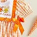 BemeyourBBs Newborn Baby Girl Easter Outfit My First Easter Romper Dress Cute Infant Girl Clothes (Bunny Striped Orange, 6-9 Months)