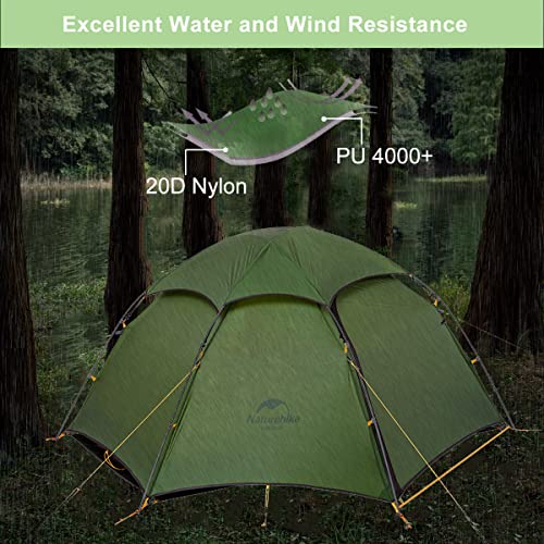 Tente Naturehike Cloud Peak 2 Personnes,Tente de Camping,Tente dôme Coupe-Vent et imperméable,4 Saisons,Facile à Installer,Tente Sac à Dos légère pour Le Trekking,la randonnée avec Une Empreinte - Image 7