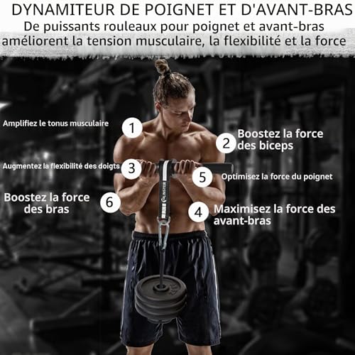 Appareil avant-bras robuste avec sangle nylon pour musculation intensive - 5