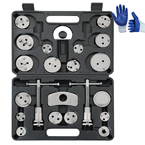 DASBET 22pcs Heavy Duty Disc Brake Caliper Tool Set and Wind Back Kit for Brake Pad Replacement (Black) by DASBET - Used condition - CA$22.76