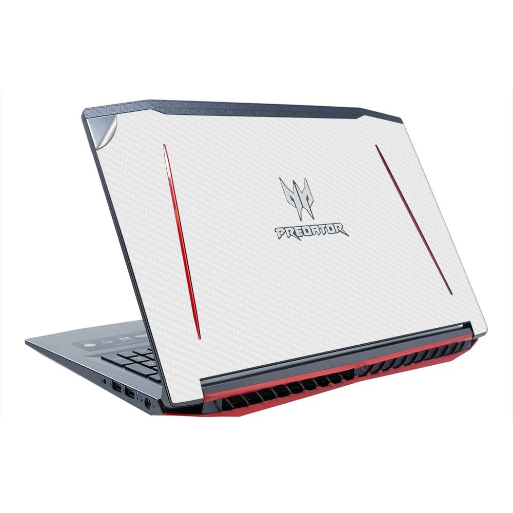 GADGETS WRAP Premium Material Top Only Skin Vinyl Decal Sticker Compatible with Acer Predator Helios 300 - White Carbon (B09MH82TVT) Amazon Price History, Amazon Price Tracker