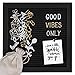 Produktbild Gadgy ® Retro Filz Letter Board Schwarz | Mit 510 golden, Silber & weiße Buchstaben, Ständer und Beutel | 25x25 cm (25 x 25 cm)