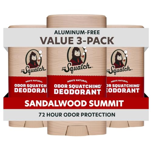Dr. Squatch Natural Men’s Deodorant, Aluminum Free Deodorant Men (3-Pack) - image 1