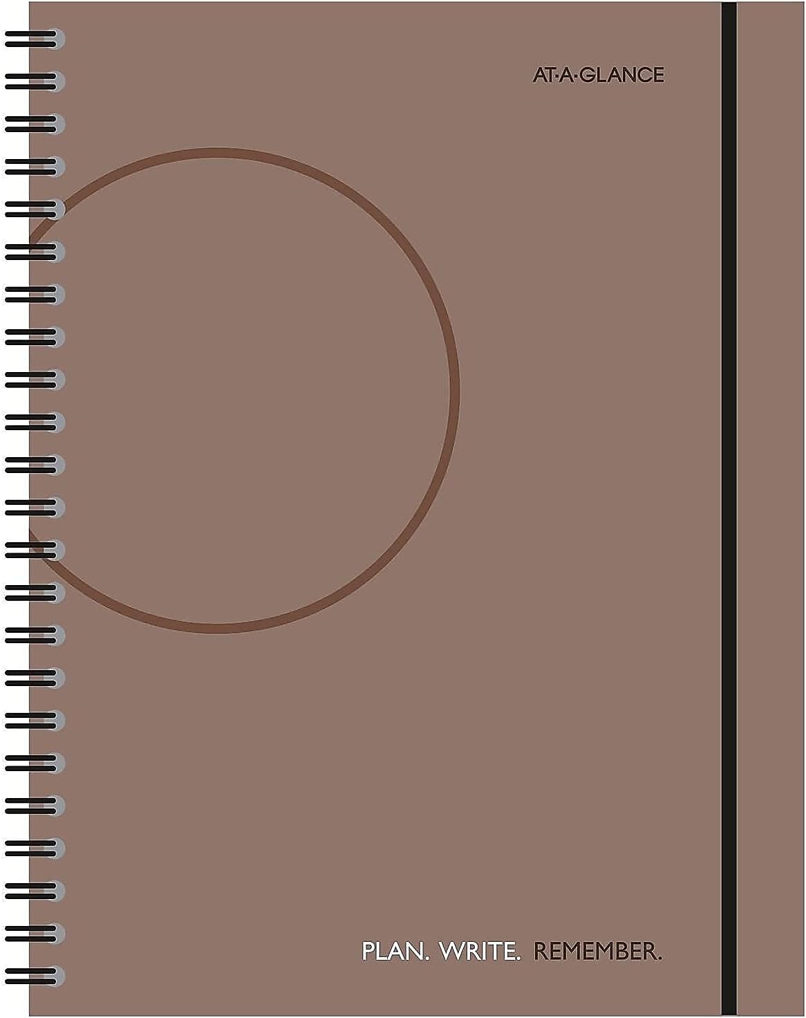 AT-A-GLANCE PLAN.WRITE.REMEMBER. 80620430 Planning Notebook Two Days Per Page, 9 3/16 x 11, Gray (80-6204-30)