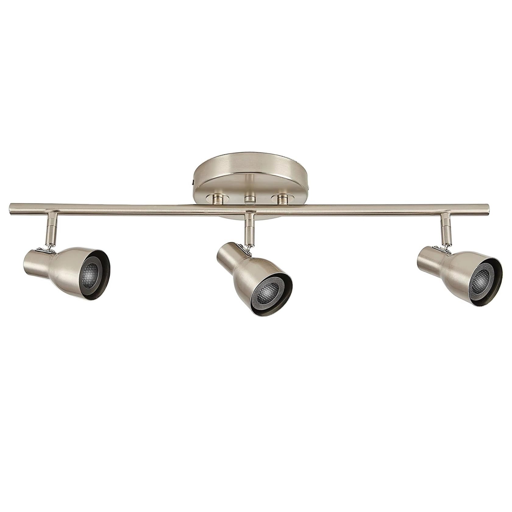 KXEcoLife 9W 4 Light LED Track Lighting Fixtures Ceiling Spotlight 3000K Warm White Dimmable Flexibly Rotatable Head, 360°rotatable, CRI90 for Accent Task(3LIGHT-B,Natuarl)