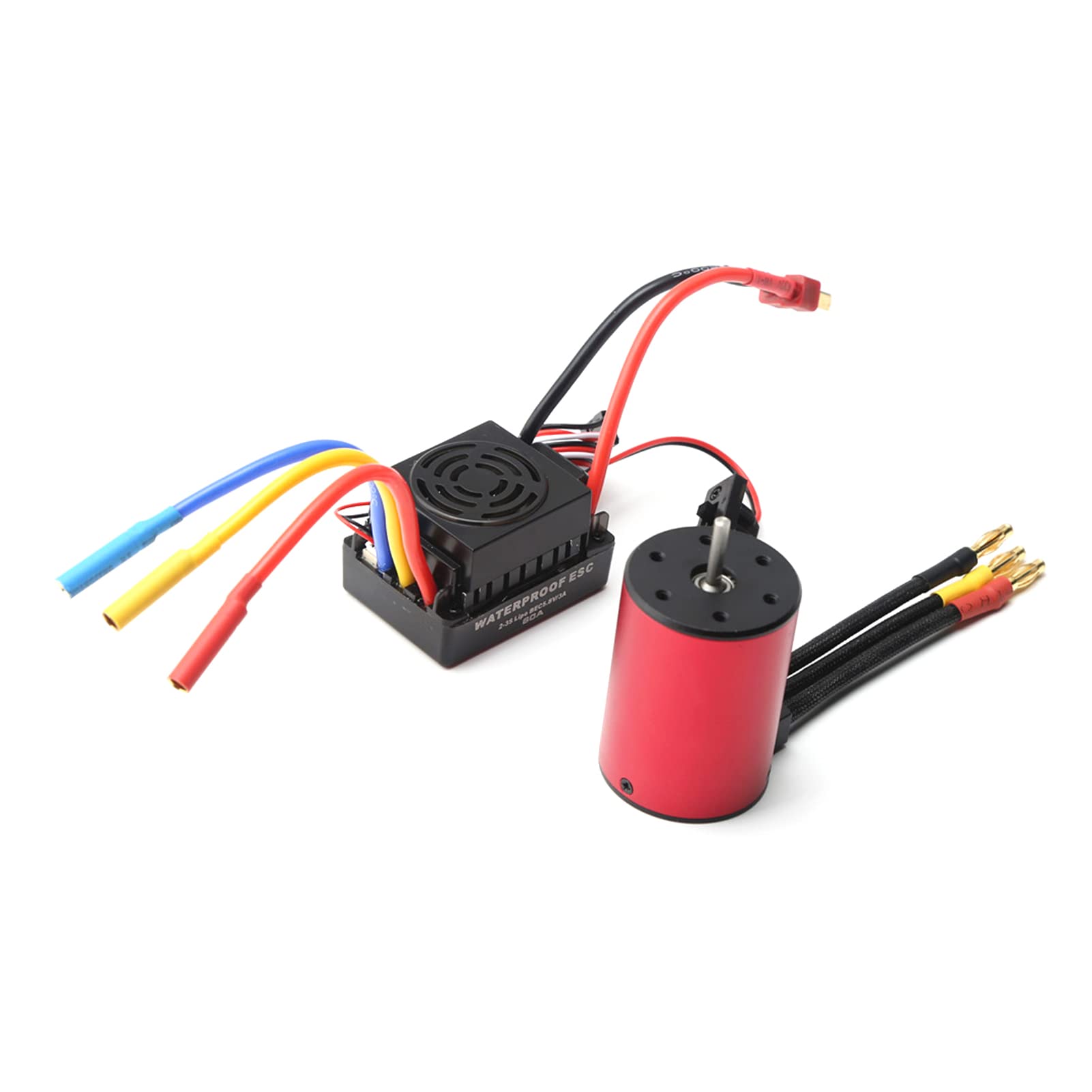 Jemora Silnik bezszczotkowy 2300KV 3650 wodoodporny silnik z bezszczotkowym 60A ESC 2-3S Lipo 5,8 V 3A BEC do samochodu 1/8 1/10 RC