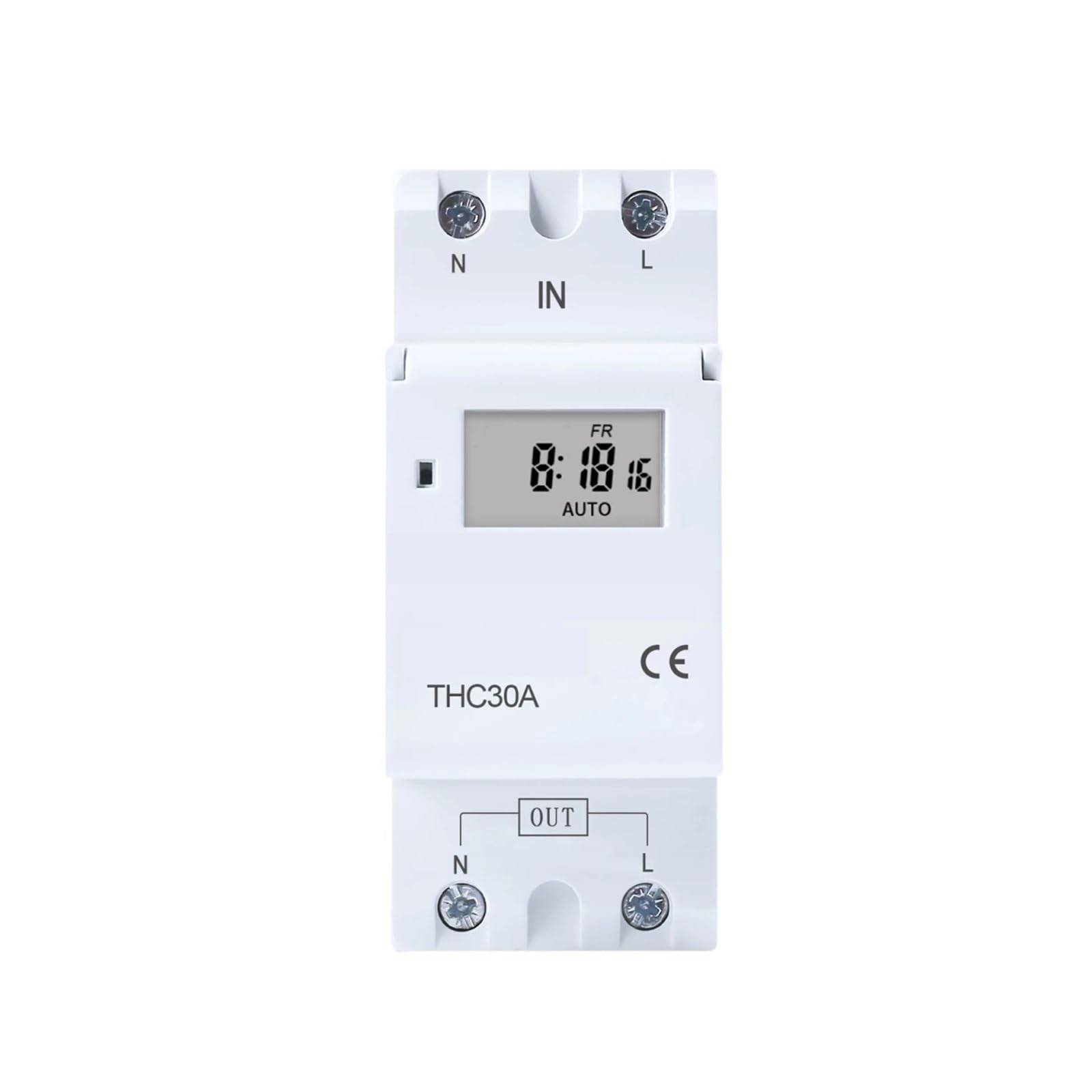 Interruptor Temporizador Digital programable semanal de 2 Cables con Carril DIN, 7 días de duración, CA 220 V, 230 V, 12 V, 24 V, 48 V, 16 A, 30 A.(24V DC AC)