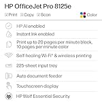 HP OfficeJet Pro 8125e Wireless All-in-One Color Inkjet Printer, Print, scan, Copy, ADF, Duplex Printing Best-for-Home Office, 3 Month Instant Ink Trial Included, AI-Enabled (405T6A) - Image 2