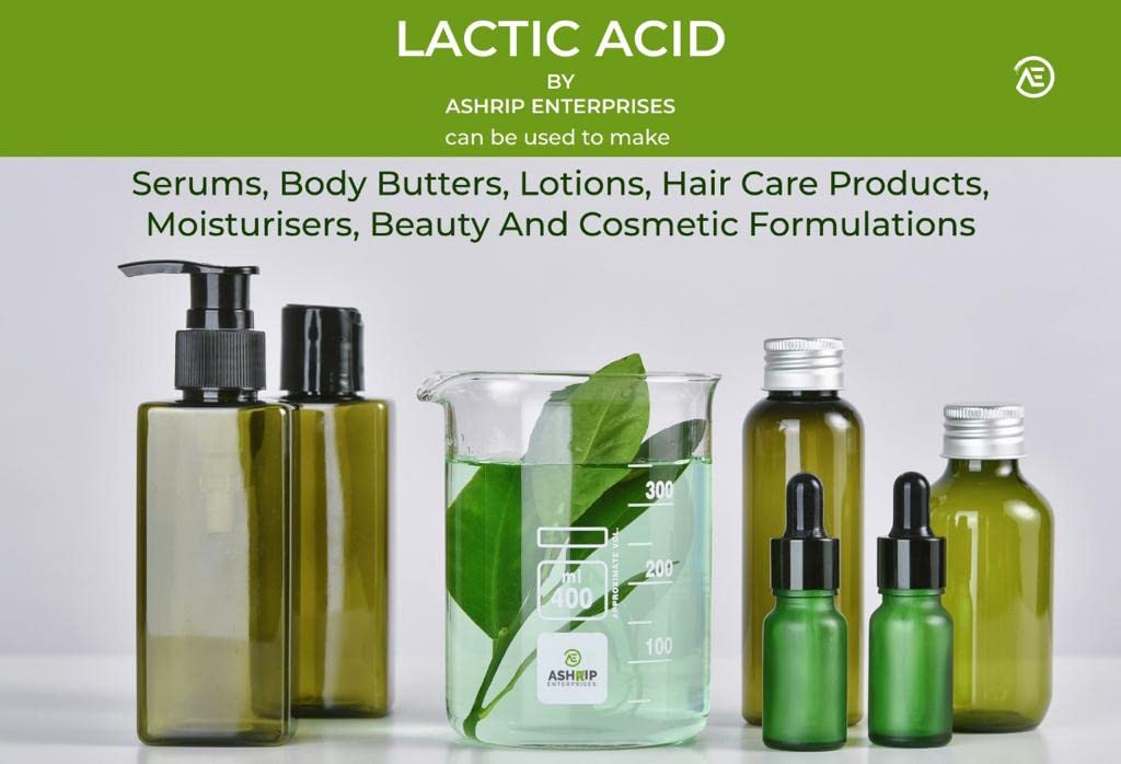 500 gm Lactic Acid For Skincare, Bodycare, Healthcare Products, For Making Cosmetics, For Formulation of Anti-ageing, Hydrating, Skin Strengthening Beauty Creams, Lotions and Serums 500 gm Lactic Acid For Skincare, Bodycare, Healthcare Products, For Making Cosmetics, For Formulation of Anti-ageing, Hydrating, Skin Strengthening Beauty Creams, Lotions and Serums