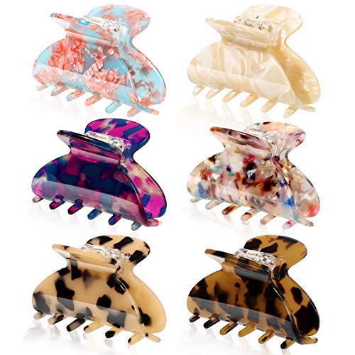 WILLBOND Medium Tortoiseshell Claw Clips (6-Pack)